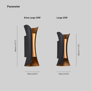 Sleek Curved Outdoor Wall Lamp | Halo