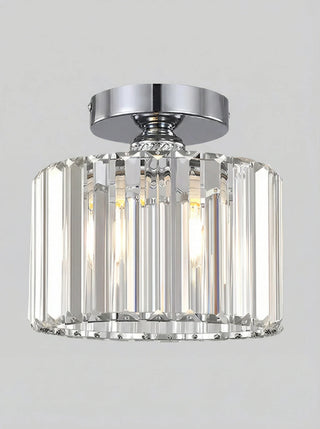 Crystal Flush Mount Light | Modern Drum Design