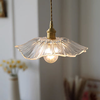 Vintage Flower Pendant Light With Sculpted Shade | Mirestra