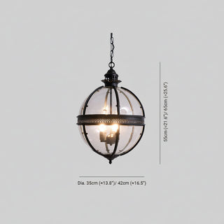 Vintage Globe Glass Hanging Chandelier Ceiling Light Fixture | Crestova