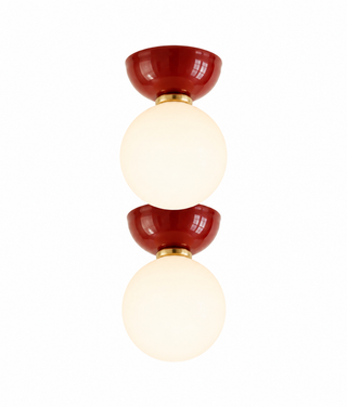 Vintage Glass Globe Semi Flush Ceiling Light | Roventha