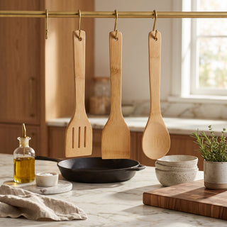 Natural Bamboo Cooking Utensil Kitchen Tool Set | Wetherby