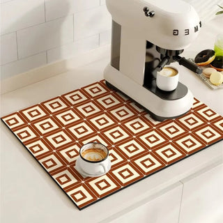 Decorative Non-Slip Dish Drying Kitchen Mat | Whitaker