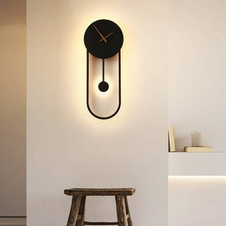 Modern LED Clock Wall Sconce Light Fixture | Aurenza