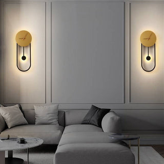 Modern LED Clock Wall Sconce Light Fixture | Aurenza
