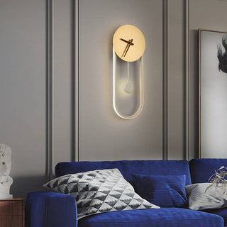 Modern LED Clock Wall Sconce Light Fixture | Aurenza