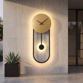 Modern LED Clock Wall Sconce Light Fixture | Aurenza