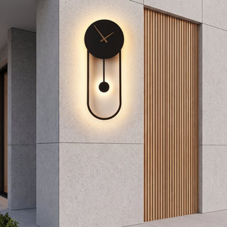 Modern LED Clock Wall Sconce Light Fixture | Aurenza
