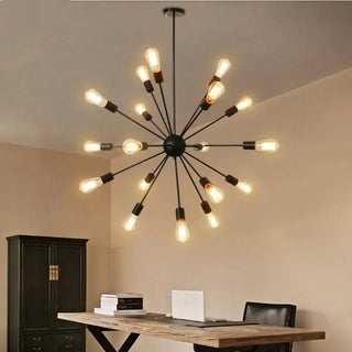 Industrial Black Spider Pendant Chandelier Light Fixture | Viremont