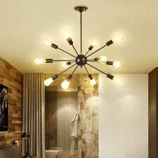 Industrial Black Spider Pendant Chandelier Light Fixture | Viremont