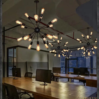 Industrial Black Spider Pendant Chandelier Light Fixture | Viremont