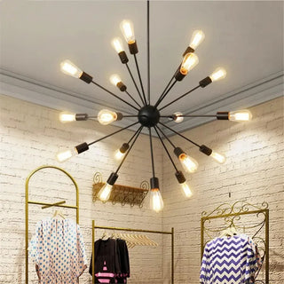 Industrial Black Spider Pendant Chandelier Light Fixture | Viremont