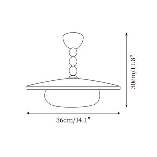 Modern Marble Copper Semi Flush Ceiling Light | Ravesso