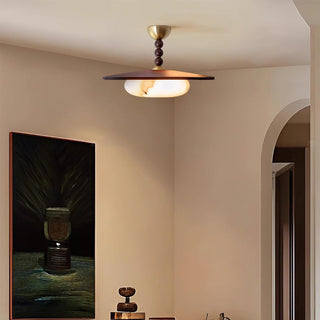 Modern Marble Copper Semi Flush Ceiling Light | Ravesso