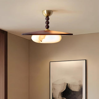 Modern Marble Copper Semi Flush Ceiling Light | Ravesso