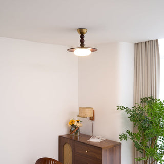Modern Marble Copper Semi Flush Ceiling Light | Ravesso