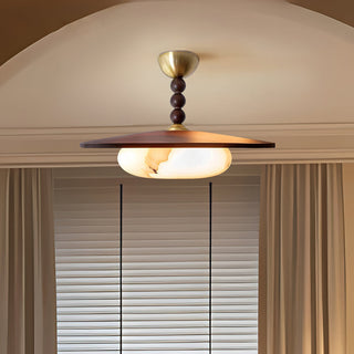 Modern Marble Copper Semi Flush Ceiling Light | Ravesso