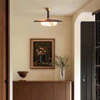 Modern Marble Copper Semi Flush Ceiling Light | Ravesso