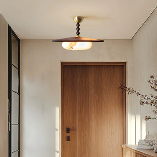 Modern Marble Copper Semi Flush Ceiling Light | Ravesso