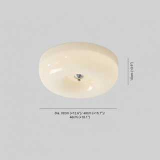 Cream Glass Flush Mount Ceiling Light Fixture | Solvierre