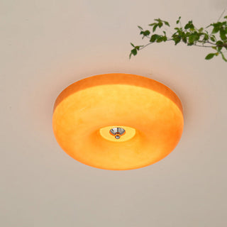 Cream Glass Flush Mount Ceiling Light Fixture | Solvierre