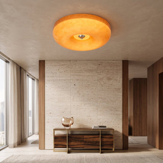 Cream Glass Flush Mount Ceiling Light Fixture | Solvierre