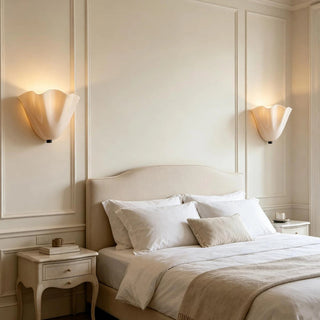 Vintage Amber Glass Shell Wall Sconce Light | Veralume