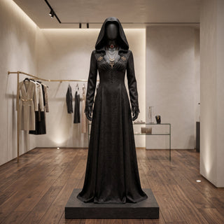 Vampire Lady Cosplay Long Dress Hooded Cape Costume | Kennedy