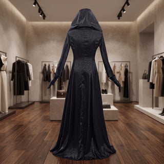 Vampire Lady Cosplay Long Dress Hooded Cape Costume | Kennedy