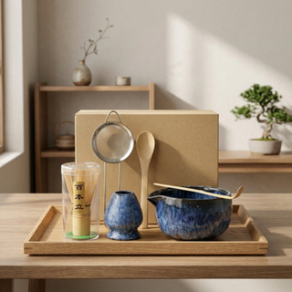 Ceramic Matcha Tea Set with Bamboo Whisk 6 Piece Japanese Bowls | Forrester