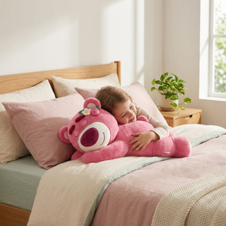 Plush Strawberry Bear Pillow Soft Stuffed Toy Cuddly Gift | Eastman