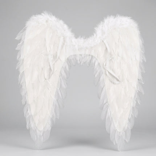 Feathered Angel Wings Halloween Cosplay Costume Accessory | Blackburn