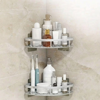 Wall Mounted Corner Bathroom Storage Shower Shelf | Creston