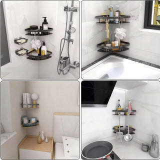 Wall Mounted Corner Bathroom Storage Shower Shelf | Creston