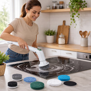 Cordless Eight Function Electric Cleaning Scrub Brush | Nexovant