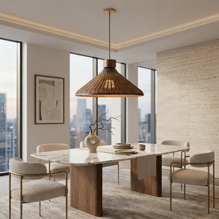 Handwoven Rattan Wabi Pendant Ceiling Light | Dunleigh