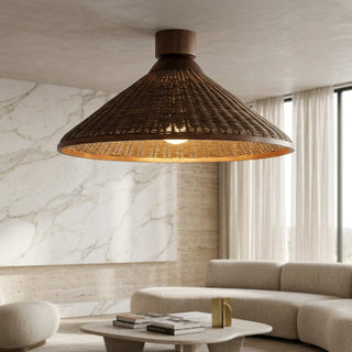 Handwoven Rattan Wabi Pendant Ceiling Light | Dunleigh
