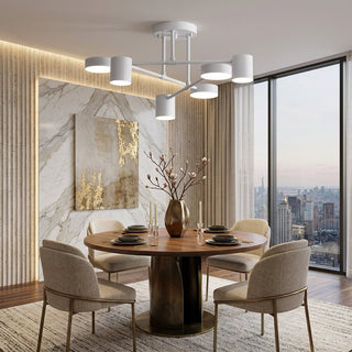 Six Arm Surface Mounted LED Flush Mount Ceiling Light | Caldwell