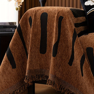 Geometric Fringed Non Slip Sofa Cover Living Room | Webster