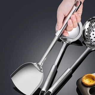 Stainless Steel Ergonomic Handle Kitchen Utensil Set | Wheeler