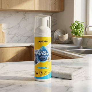 No Rinse 4 in 1 Foam Cleaning Spray with Lemon Scent for Car and Kitchen | Hartman