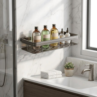 Corner Wall Mounted Bathroom Shelf Without Drilling | Belmont