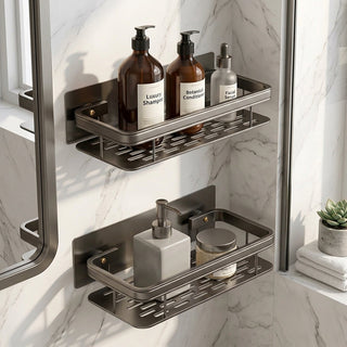 Corner Wall Mounted Bathroom Shelf Without Drilling | Belmont