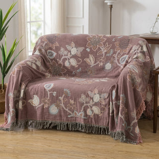 Floral Lightweight Summer Decorative Throw Blanket Sofa Bed | Brighton