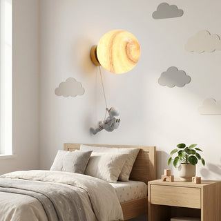 Astronaut Moon Kids Bedroom LED Wall Light | Rockwell