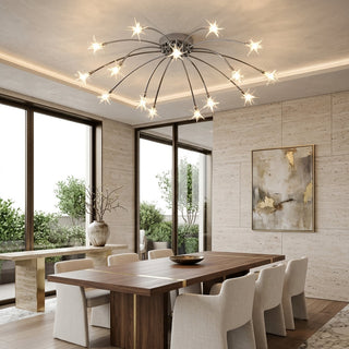 Chrome Glass LED Semi Flush Ceiling Light | Westfield