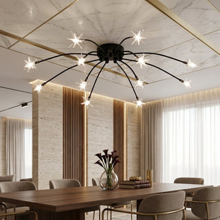 Chrome Glass LED Semi Flush Ceiling Light | Westfield