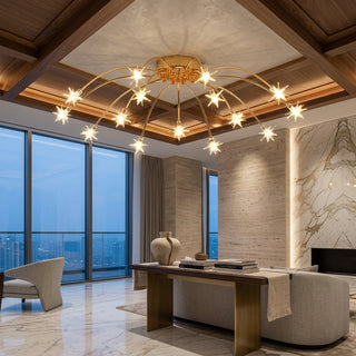 Chrome Glass LED Semi Flush Ceiling Light | Westfield