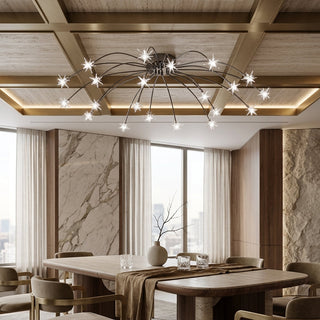 Chrome Glass LED Semi Flush Ceiling Light | Westfield