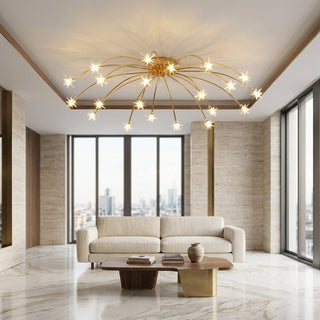 Chrome Glass LED Semi Flush Ceiling Light | Westfield